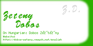 zeteny dobos business card